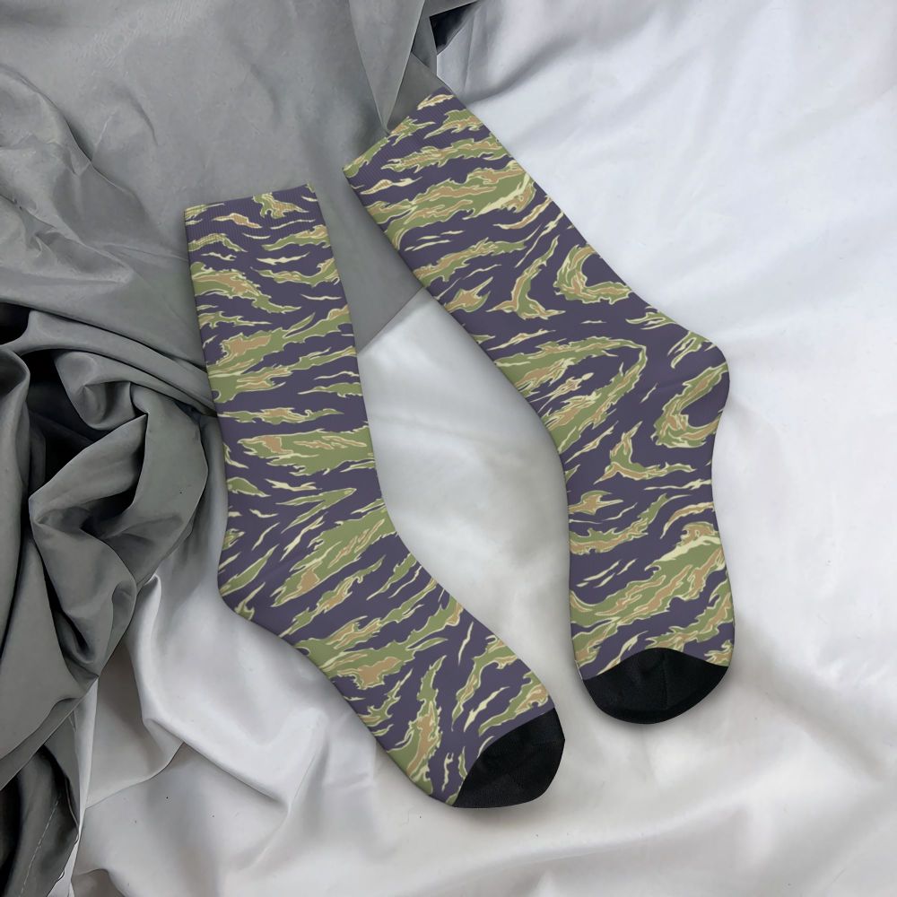 Camo Style Black Military Camouflage Dress Socks Men Women Warm Funny Novelty Crew Socks