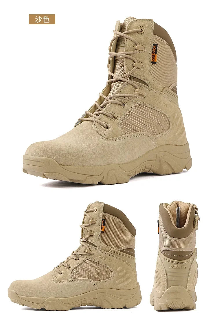 New lightweight Delta high top combat boots tactical boots hiking shoes Special Force outdoor wear-resistant desert boots winter