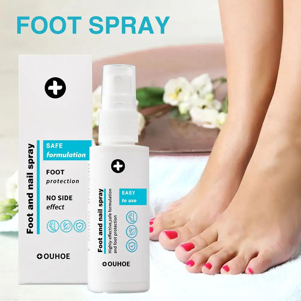 30ml Foot Care Spray Natural Deodorizing Spray Anti Drying Crack Foot Care Tool nail care spray