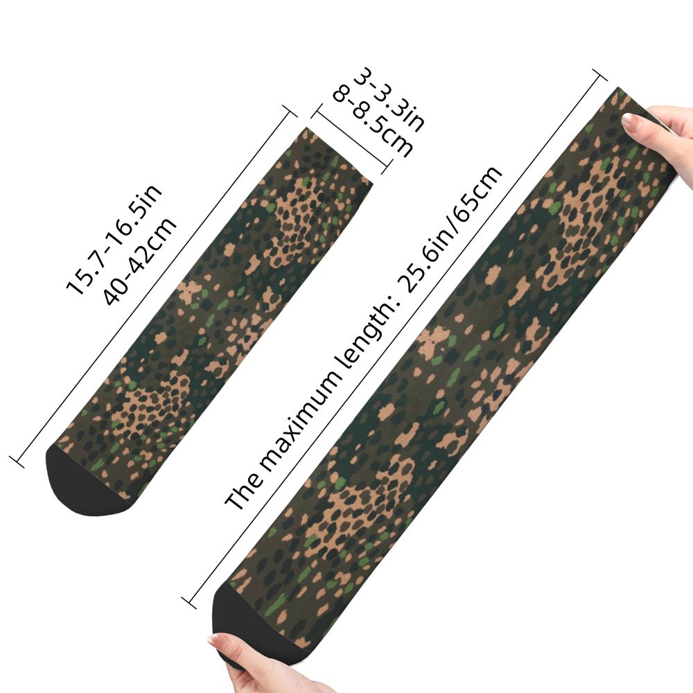 Camo Style Black Military Camouflage Dress Socks Men Women Warm Funny Novelty Crew Socks