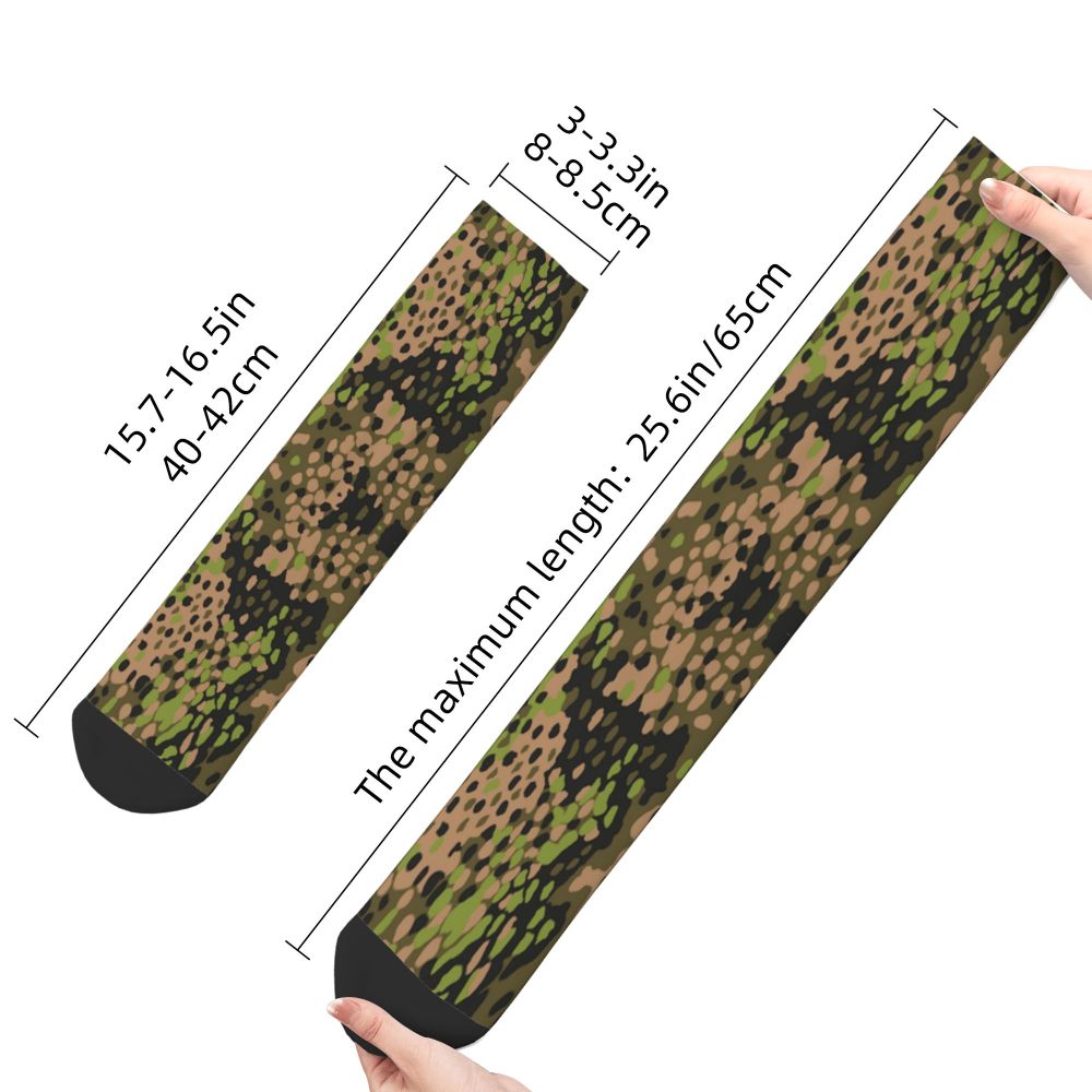 Camo Style Black Military Camouflage Dress Socks Men Women Warm Funny Novelty Crew Socks