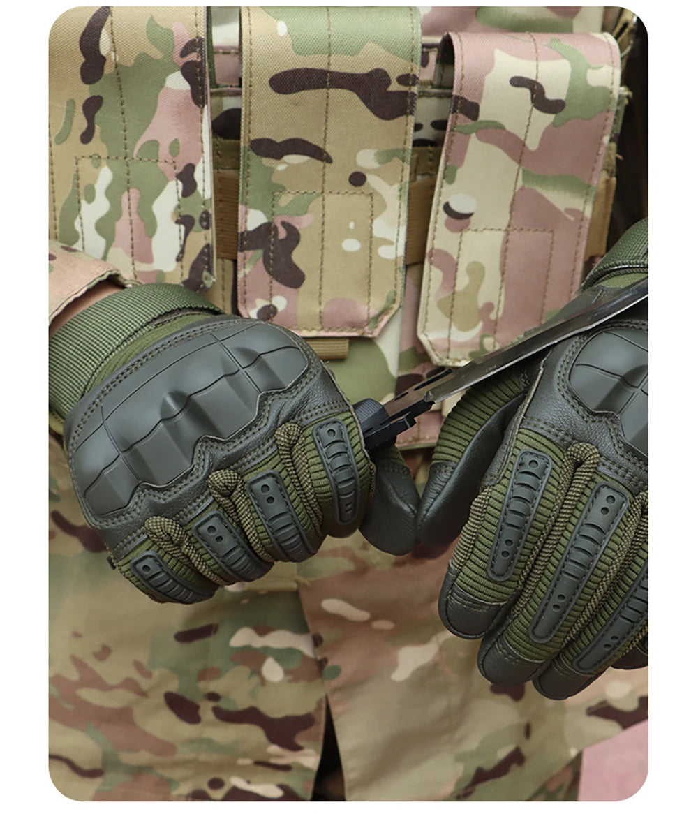 Hunting Riding Tactical Gloves Sport Military Training Non-slip Workout Fitness Gloves  Climbing Paintball Shooting For Men