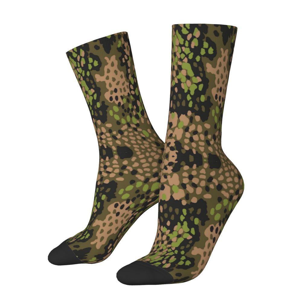 Camo Style Black Military Camouflage Dress Socks Men Women Warm Funny Novelty Crew Socks