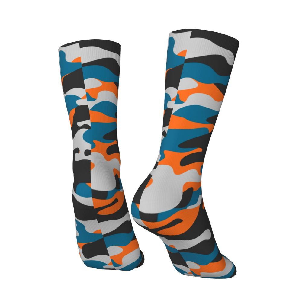 Camo Style Black Military Camouflage Dress Socks Men Women Warm Funny Novelty Crew Socks